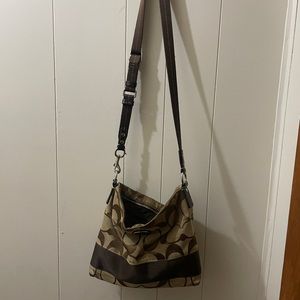 Fabric coach crossbody bag
